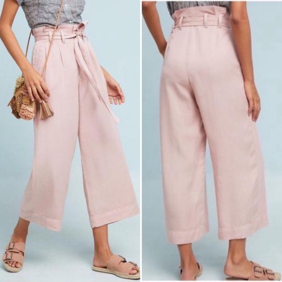 Anthropologie Blythe Wide Leg Paper Bag Waist Pant - Picture 1 of 7